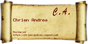 Chrien Andrea névjegykártya